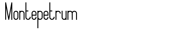 Montepetrum font preview